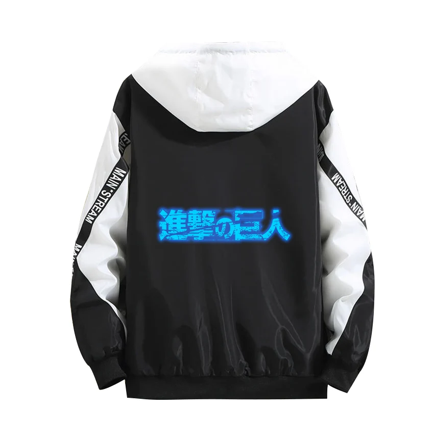 Hot Coat Attack on Titan Cosplay Hoodie Role Luminous Print Zipper Black Camouflage Thin Jacket Splicing Tops
Hot Coat Attack on Titan Cosplay Hoodie Role Luminous Print Zipper Black Camouflage Thin Jacket Splicing Tops