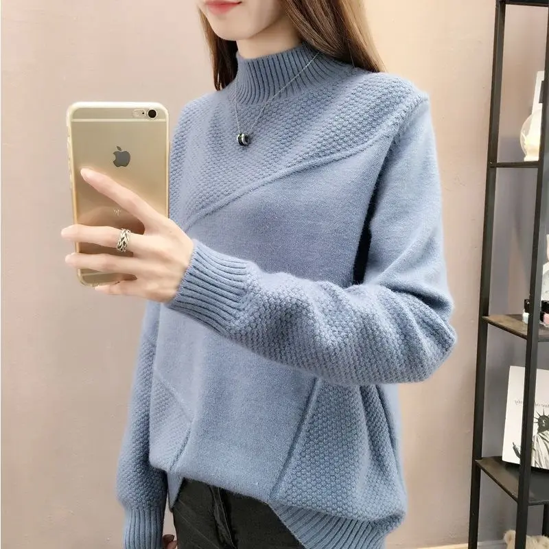 Autumn And Winter New Style Women's Raglan Long Sleeve Solid Women's Loose Half High Neck Sweater Women's Bottoming Pullover
Autumn And Winter New Style Women's Raglan Long Sleeve Solid Women's Loose Half High Neck Sweater Women's Bottoming Pullover