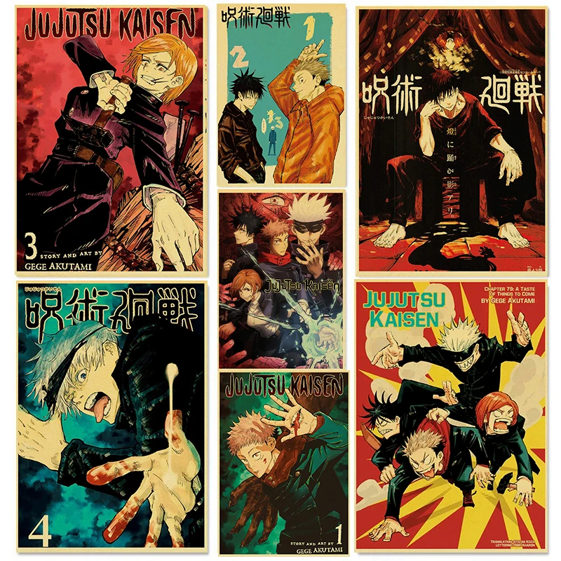 Anime Jujutsu Kaisen Posters Kraft Paper Vintage Poster Wall Art Painting Study Home Living Room Decoration Pictures
Anime Jujutsu Kaisen Posters Kraft Paper Vintage Poster Wall Art Painting Study Home Living Room Decoration Pictures