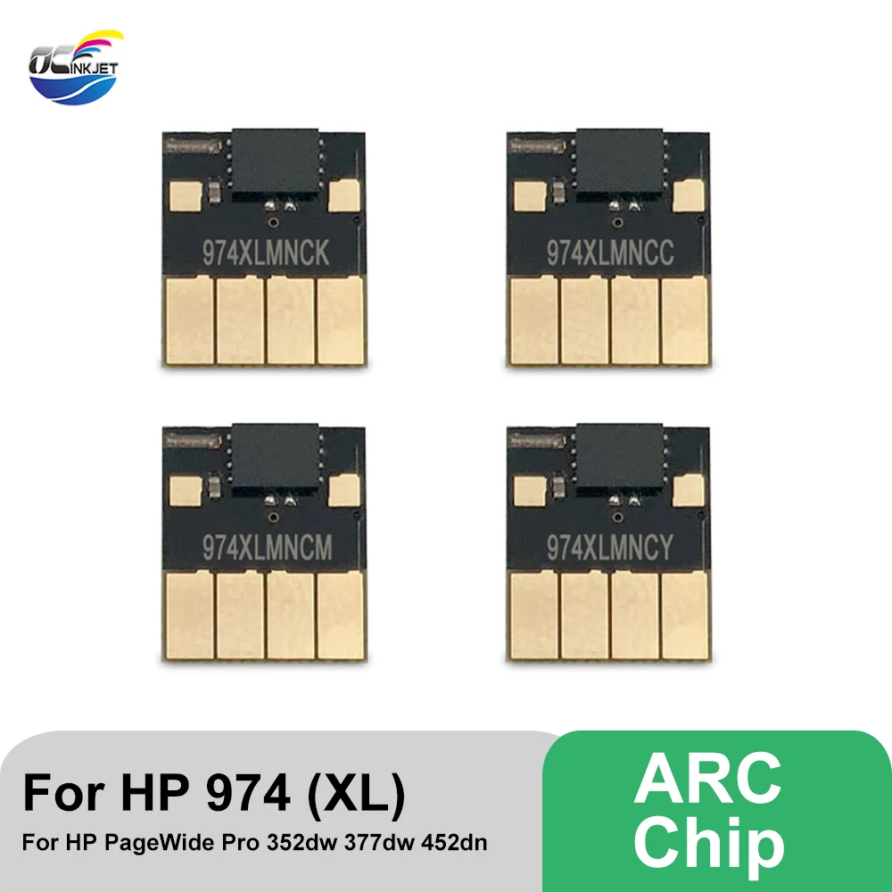 Чип для HP 974XL ARC, 4 цвета, для HP 974XL, постоянный чип для HP PageWide Pro 352dw 377dw 452dn 452dw 477dn 477dw 552dw
Чип для HP 974XL ARC, 4 цвета, для HP 974XL, постоянный чип для HP PageWide Pro 352dw 377dw 452dn 452dw 477dn 477dw 552dw