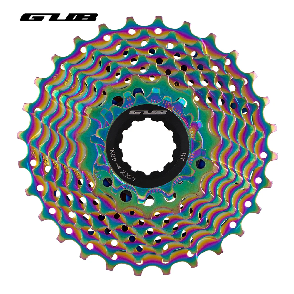 GUB Road Bike Flywheel 9 Speed 11-28T Electroplating Colorful Lightweight Fashion Design Bicycle Accessories Road Bike Rear Gear
GUB Road Bike Flywheel 9 Speed 11-28T Electroplating Colorful Lightweight Fashion Design Bicycle Accessories Road Bike Rear Gear