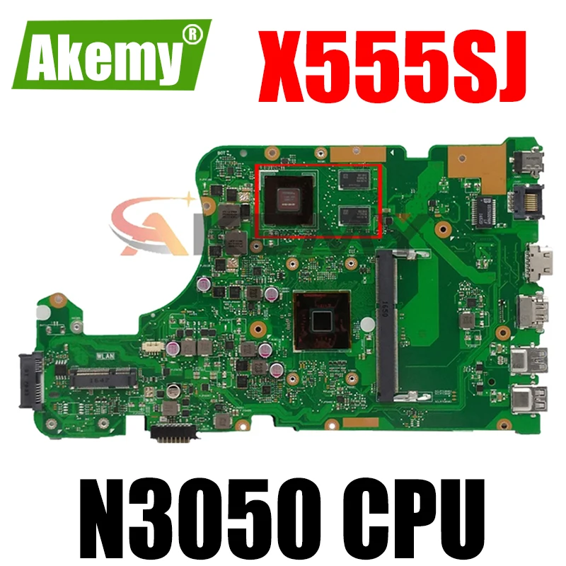 Akemy X555SJ N3050 CPU N16V-GM-B1 mainboard For Asus X555S X555SJ X555 A555 A555S laptop motherboard Tested Working
Akemy X555SJ N3050 CPU N16V-GM-B1 mainboard For Asus X555S X555SJ X555 A555 A555S laptop motherboard Tested Working