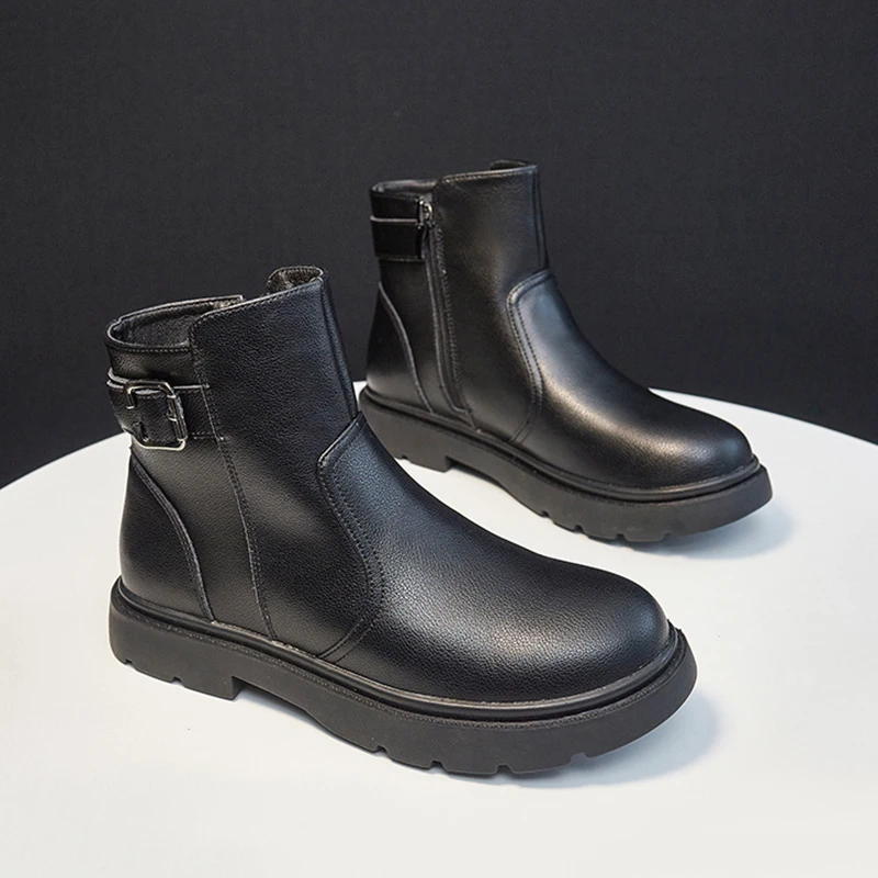 Genuine Leather Ankle Boots for Women 2021 Winter Boots Women Heels Platforms Black Shoes Woman Booties Large Size Rain Shoes 43
Genuine Leather Ankle Boots for Women 2021 Winter Boots Women Heels Platforms Black Shoes Woman Booties Large Size Rain Shoes 43