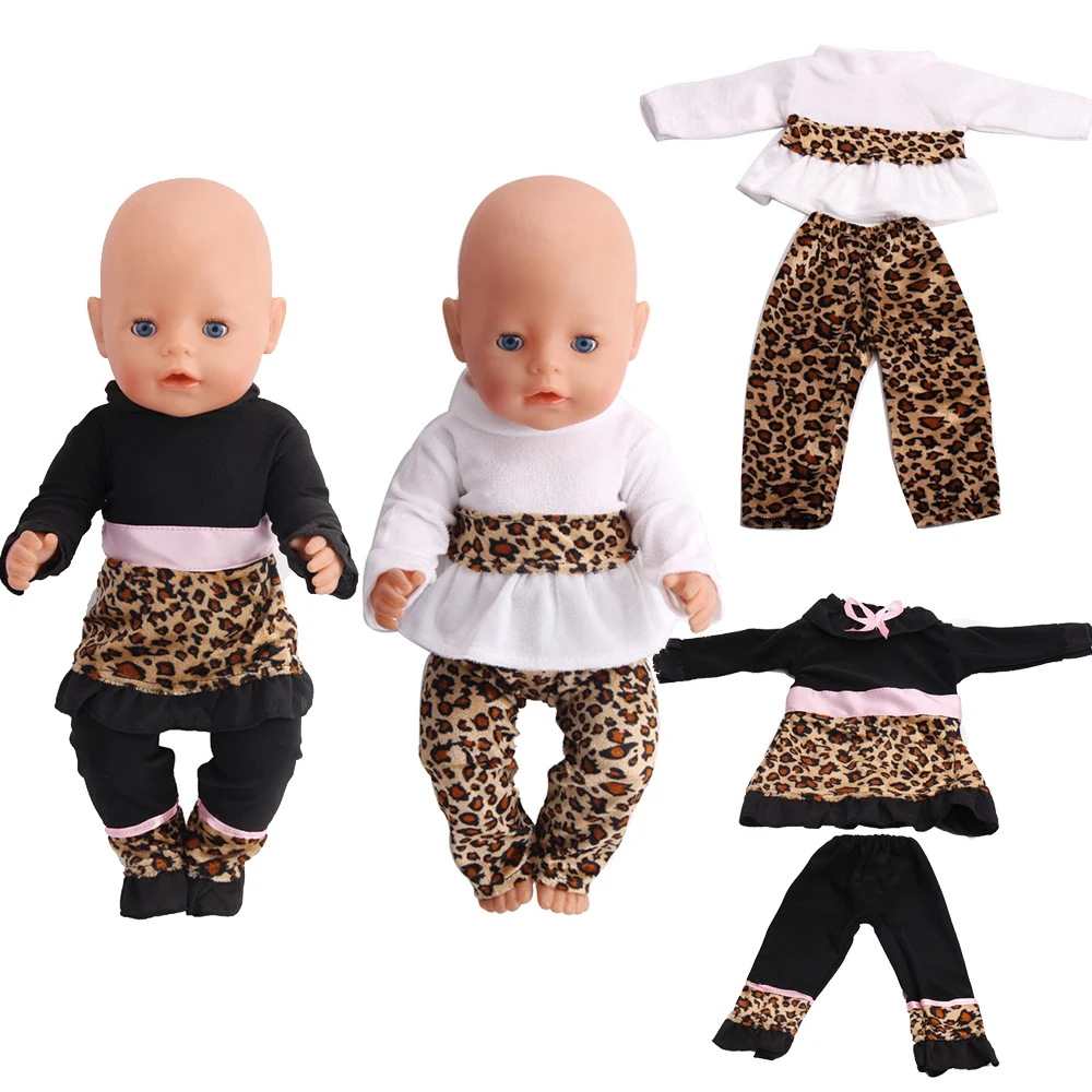 43 Cm Boy American Dolls Clothes 2Pcs/Set Fashionable leopard print suit Dress Born Baby Toy Accessories 18 Inch Girls Gift f97
43 Cm Boy American Dolls Clothes 2Pcs/Set Fashionable leopard print suit Dress Born Baby Toy Accessories 18 Inch Girls Gift f97