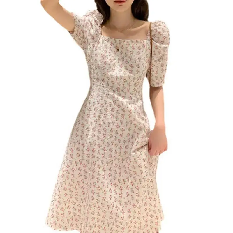 French Retro Romantic Floral Print Knee Length Dress Short Party Gathered Bubble One Waist Dresses Top Tube Shoulder Sleeve E8Q0
French Retro Romantic Floral Print Knee Length Dress Short Party Gathered Bubble One Waist Dresses Top Tube Shoulder Sleeve E8Q0