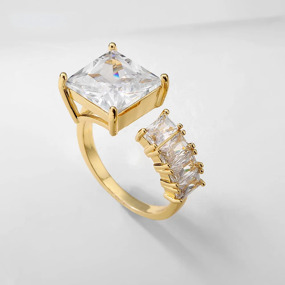 New Luxury Square & Rectangle Cubic Zirconia Open Resizable Rings for Women Fashion Dubai Party Jewelry
New Luxury Square & Rectangle Cubic Zirconia Open Resizable Rings for Women Fashion Dubai Party Jewelry