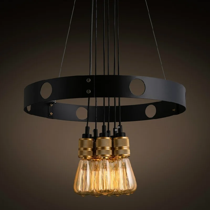 

Mordern Nordic Retro Edison Bulb Light Chandelier Vintage Loft Antique Adjustable DIY E27 Art Spider Ceiling Lamp Fixture Light