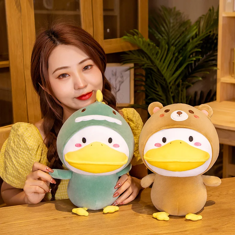 New Cute Duck Cos Dinosaur Bear Frog Plush Toys for Children Cartoon Stuffed Animal Doll Pillow Kids Girls Lovely Birthday Gift
New Cute Duck Cos Dinosaur Bear Frog Plush Toys for Children Cartoon Stuffed Animal Doll Pillow Kids Girls Lovely Birthday Gift