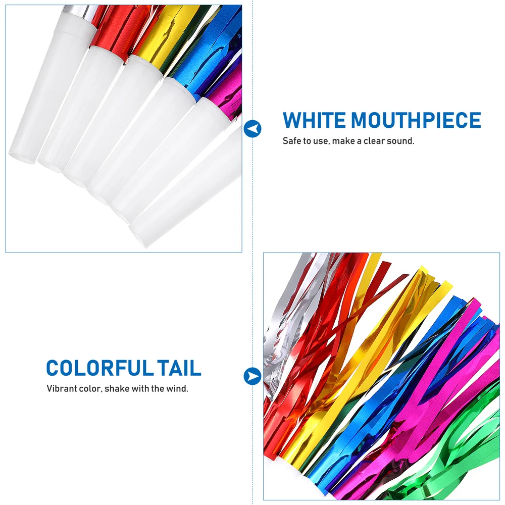 24PCS Glitter Fringed Metallic Blowouts Noise Maker Whistles Birthday Party Favors (Mixed Color)
24PCS Glitter Fringed Metallic Blowouts Noise Maker Whistles Birthday Party Favors (Mixed Color)