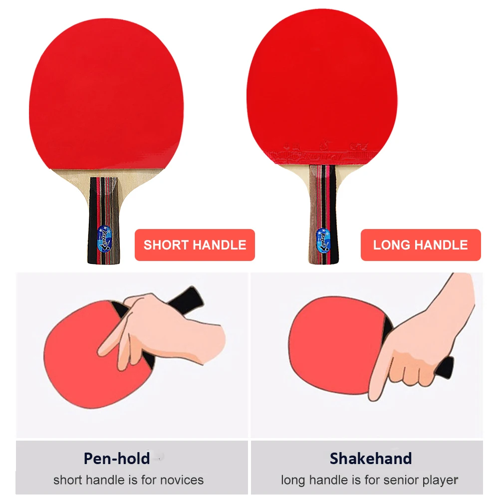 Ping Pong Paddles Table Tennis Rackets 2 Ping Pong Bats Long Short Handle Ping Pong Racket Set Racquet Bundle Kit
Ping Pong Paddles Table Tennis Rackets 2 Ping Pong Bats Long Short Handle Ping Pong Racket Set Racquet Bundle Kit
