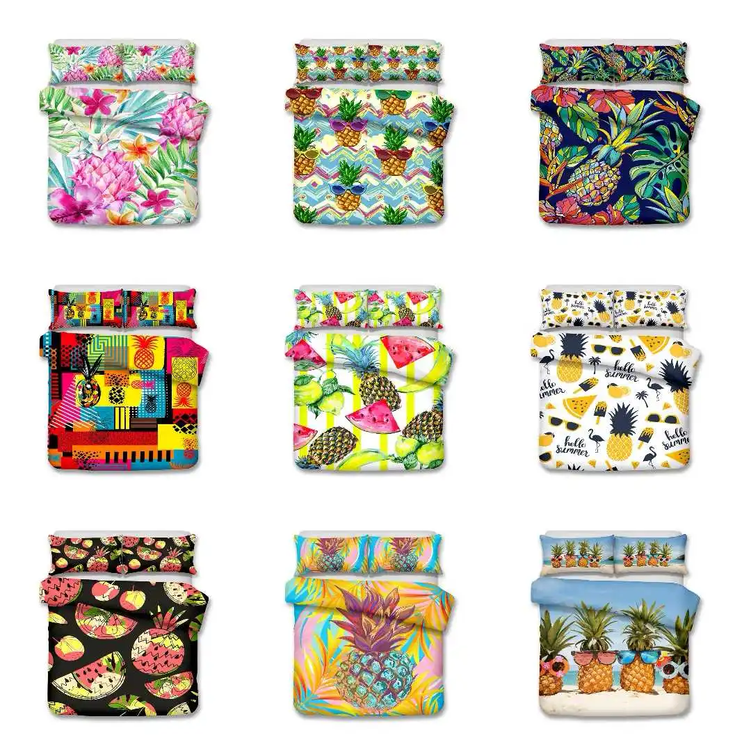 hot style bedding set 3d digital pineapples printing 2/3pcs duvet cover & pillowcases set with zipper closure UK/AU/US size
hot style bedding set 3d digital pineapples printing 2/3pcs duvet cover & pillowcases set with zipper closure UK/AU/US size