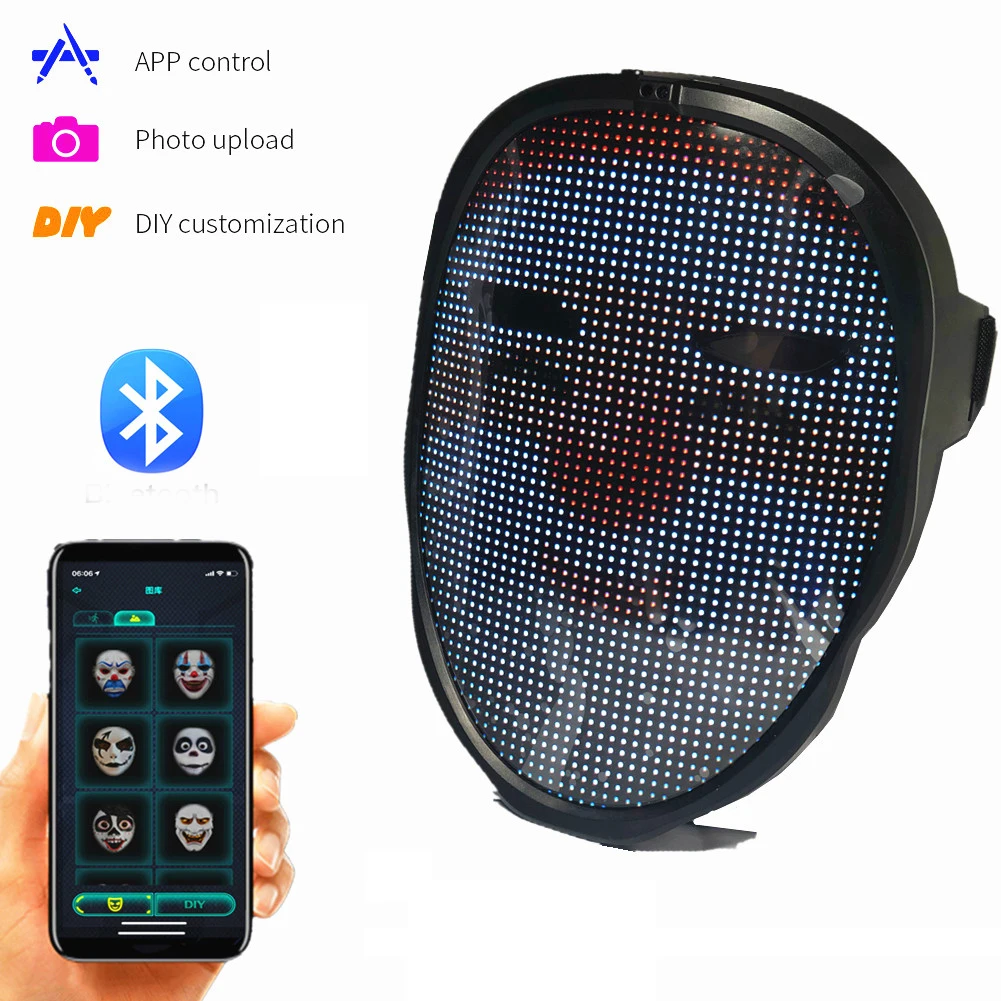 Z30 DIY Фотомонтаж BT-совместимая светодиодная светящаяся Маска Карнавал фестиваль Изменение Лица RGB подсветка вечеринка Хэллоуин маска Декор
Z30 DIY Фотомонтаж BT-совместимая светодиодная светящаяся Маска Карнавал фестиваль Изменение Лица RGB подсветка вечеринка Хэллоуин маска Декор