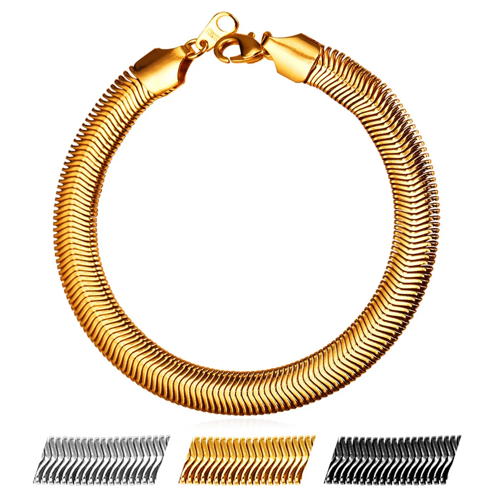 ChainsPro 316L Stainless Steel Men Bracelet Gold Silver Black 8mm Width Snake Chain Hip Hop Men Fashion Jewelry Wholesale H169
ChainsPro 316L Stainless Steel Men Bracelet Gold Silver Black 8mm Width Snake Chain Hip Hop Men Fashion Jewelry Wholesale H169