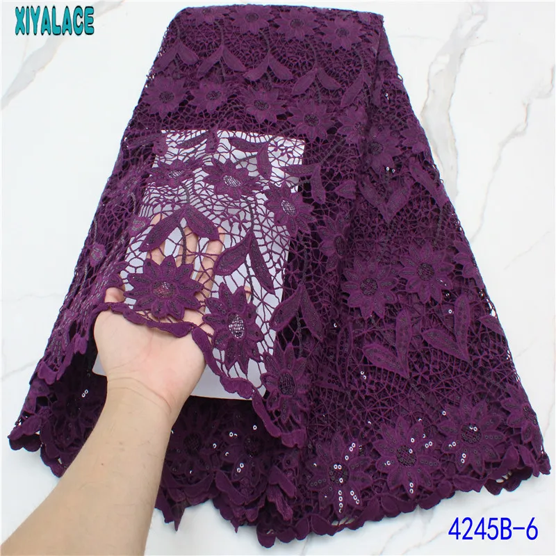 XIYA African Guipure Cord Lace Fabric 2021 Nigerian French Fabric 5 Yards High Quality Tissue Lace with Sequins Sewing KS4245B
XIYA African Guipure Cord Lace Fabric 2021 Nigerian French Fabric 5 Yards High Quality Tissue Lace with Sequins Sewing KS4245B