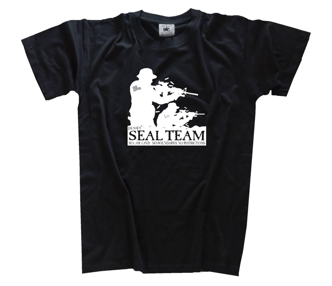 Котики (VI) SEAL TEAM BW спецназ Военная футболка S 3XLO Neck оверсайз Стиль футболки