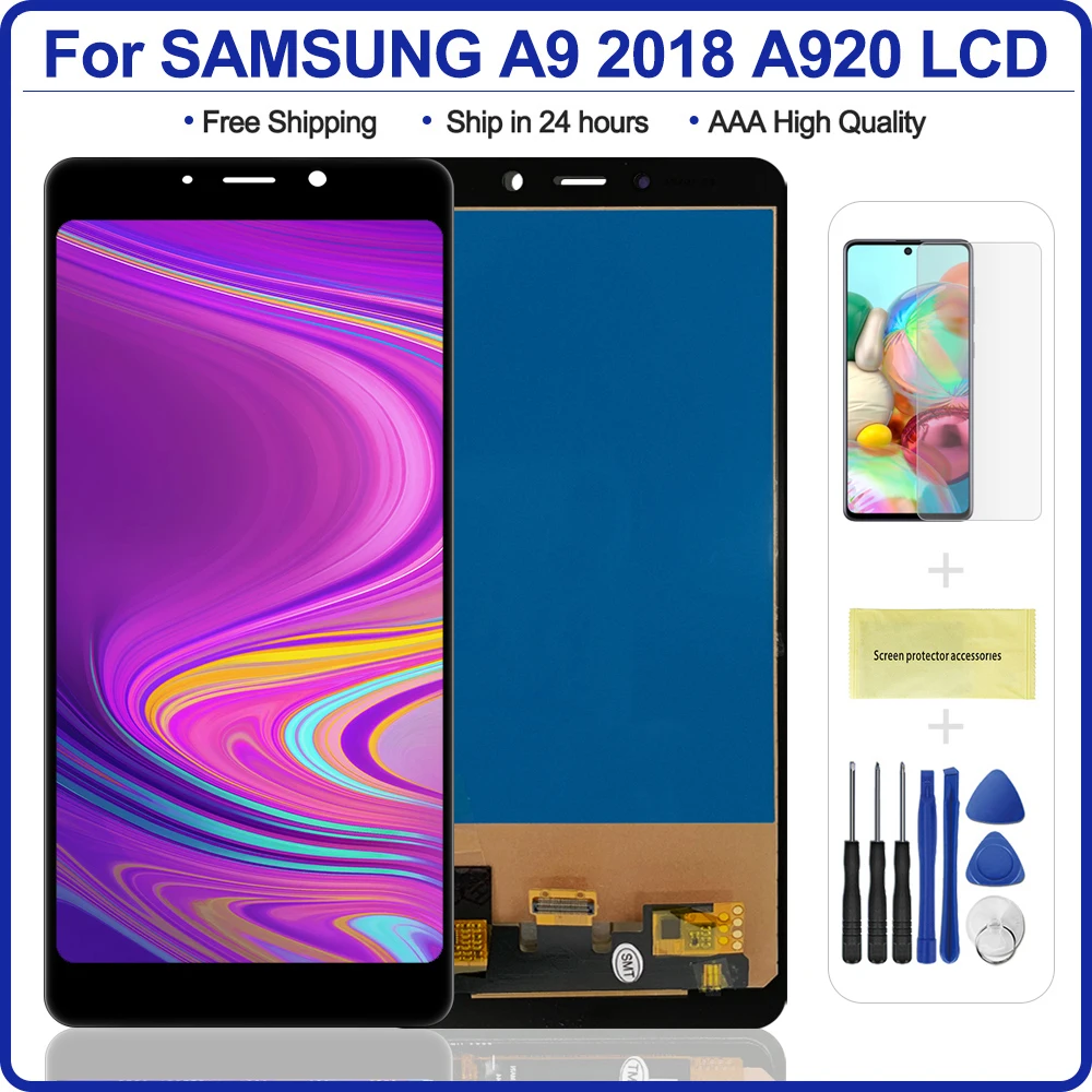 6 3 ''ЖК дисплей для Samsung Galaxy A9 2018 A9s Star Pro SM A920F/DS сенсорный экран дигитайзер