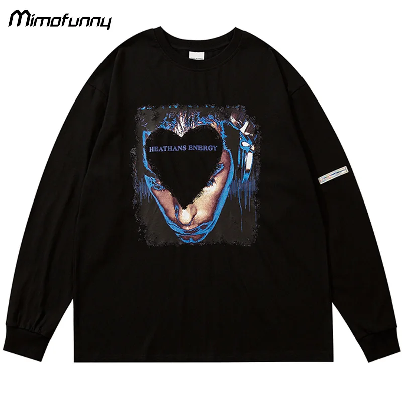 Sweatshirts Men Heart-shaped Tearing Graphic Gradient Letter O-Neck Pullover College Style Harajuku High Street Loose Streetwear
Sweatshirts Men Heart-shaped Tearing Graphic Gradient Letter O-Neck Pullover College Style Harajuku High Street Loose Streetwear