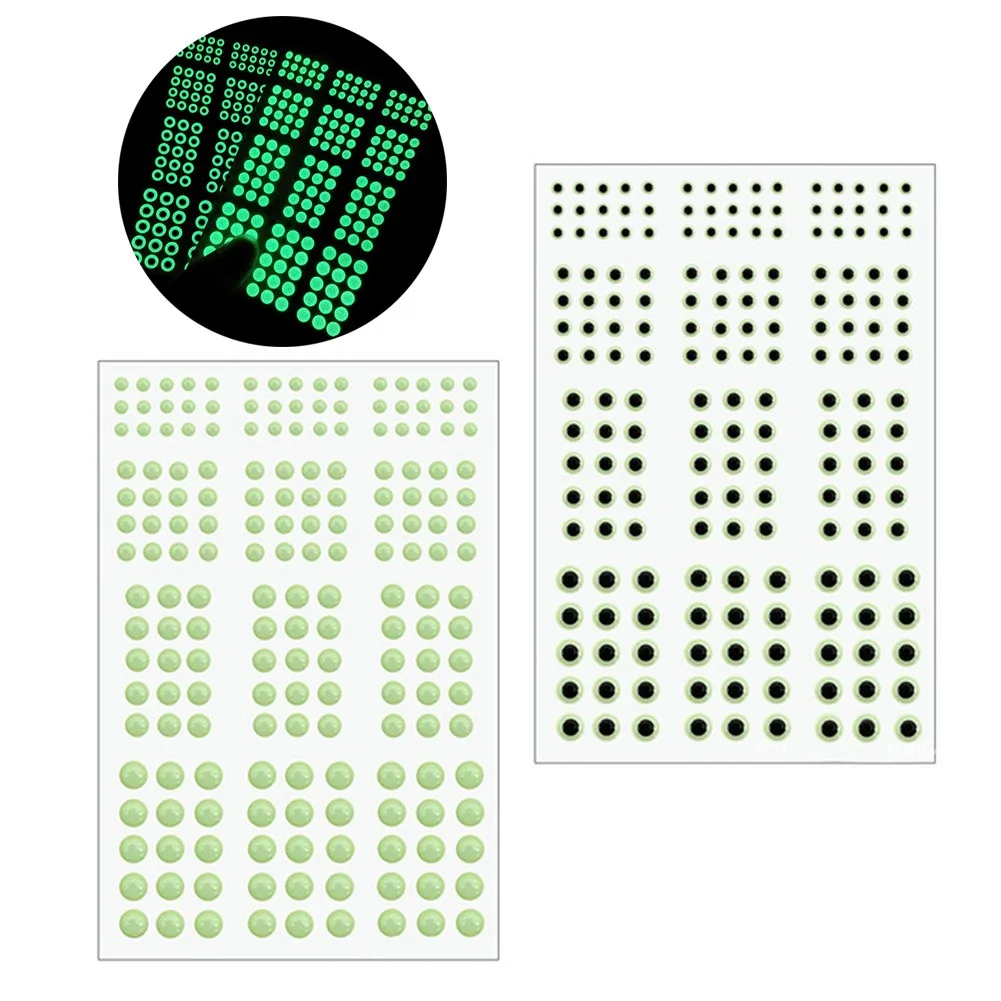183pcs/sheet Super-Luminous 3D Fishing Lure Eyes Jig DIY Fly Tying Glow Fish Eye Fishing Accessories Stick On Most Surfaces
183pcs/sheet Super-Luminous 3D Fishing Lure Eyes Jig DIY Fly Tying Glow Fish Eye Fishing Accessories Stick On Most Surfaces