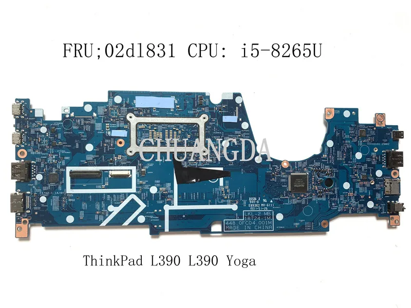 Материнская плата для ноутбука Lenovo ThinkPad L390 Yoga Lkl-2 18724-1 FRU 02dl831 CPU: i5-8265U | Компьютеры и