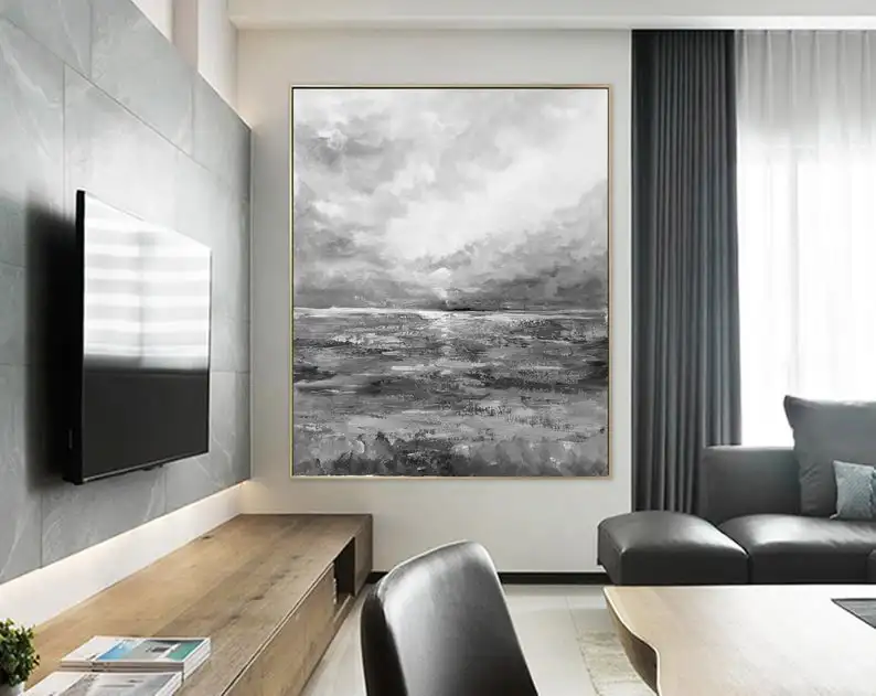Oversized Wall art, White Abstract Painting Black White painting, Black And White Wall art, Black And White Abstract Painting
Oversized Wall art, White Abstract Painting Black White painting, Black And White Wall art, Black And White Abstract Painting