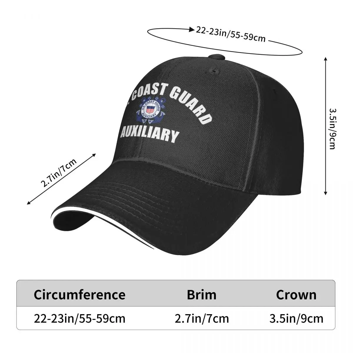 U.S. Coast Guard Auxiliary Baseball Hat Unisex Adjustable Baseball Caps Hats Valve for Men and Women
U.S. Coast Guard Auxiliary Baseball Hat Unisex Adjustable Baseball Caps Hats Valve for Men and Women