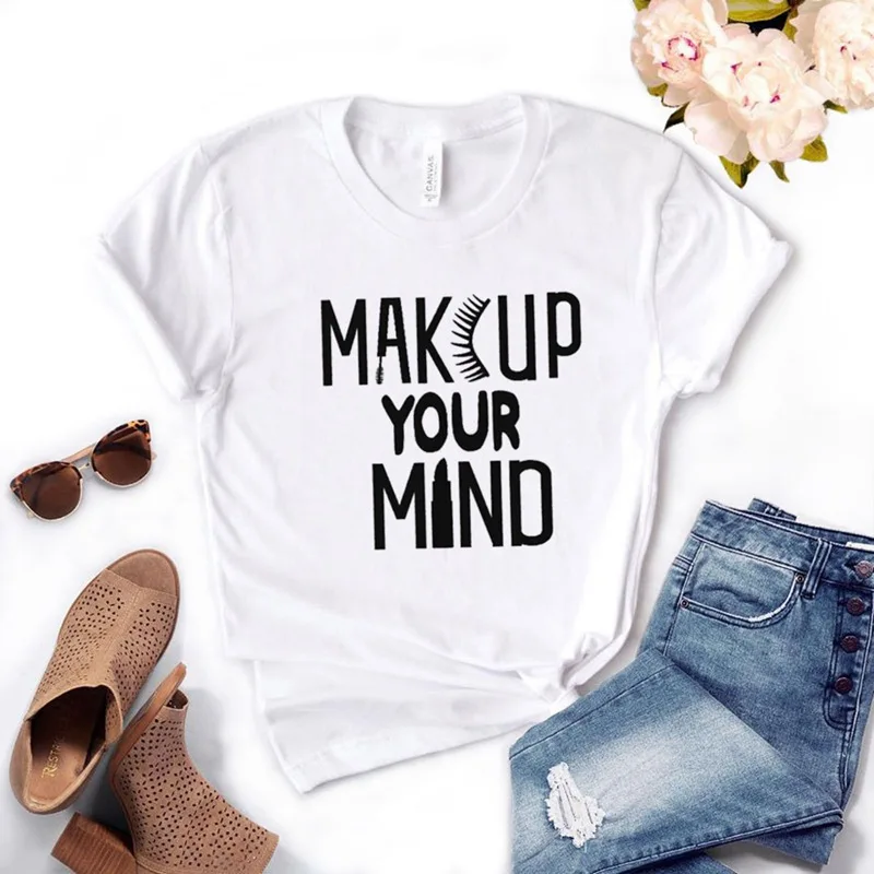 Makeup Your Mind eyelash Women tshirt Cotton Casual Funny t shirt Gift For Lady Yong Girl Top Tee 6 Color Drop Ship S-955
Makeup Your Mind eyelash Women tshirt Cotton Casual Funny t shirt Gift For Lady Yong Girl Top Tee 6 Color Drop Ship S-955