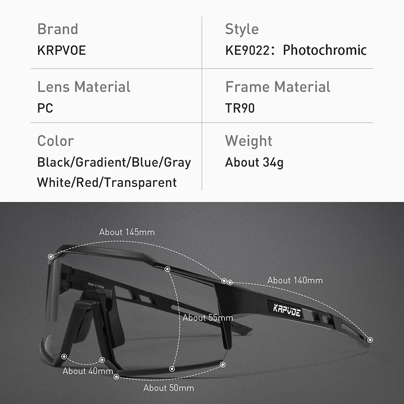2021 Kapvoe Cycling Sunglasses Photochromic Sports Men Women Mountain Bike Glasses Riding Protection Goggles Fishing Eyewear
2021 Kapvoe Cycling Sunglasses Photochromic Sports Men Women Mountain Bike Glasses Riding Protection Goggles Fishing Eyewear