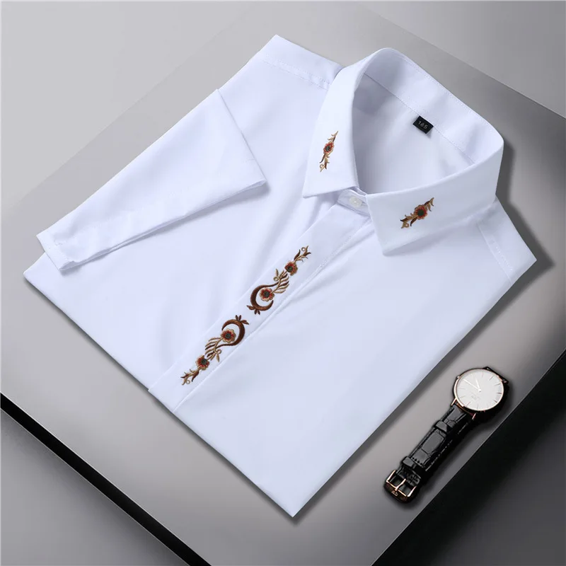 Oversize 7XL 8XL 10XL 2022 new Men's plus size short-sleeved embroidered shirt Men's summer thin business casual shirt
Oversize 7XL 8XL 10XL 2022 new Men's plus size short-sleeved embroidered shirt Men's summer thin business casual shirt
