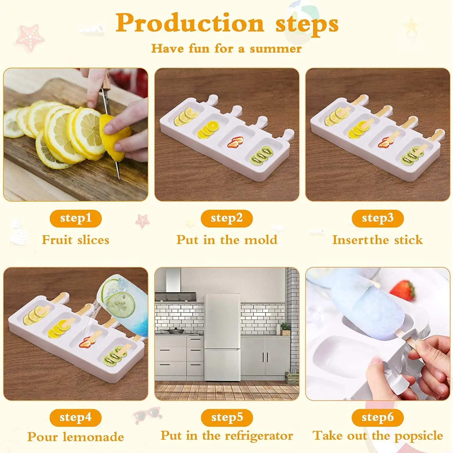 4/8 Cell Magnum Silicone Mold Silicone Ice Cream Mold Popsicle Molds DIY Ice Cream Mould Ice Pop Maker Mould with Sticks
4/8 Cell Magnum Silicone Mold Silicone Ice Cream Mold Popsicle Molds DIY Ice Cream Mould Ice Pop Maker Mould with Sticks