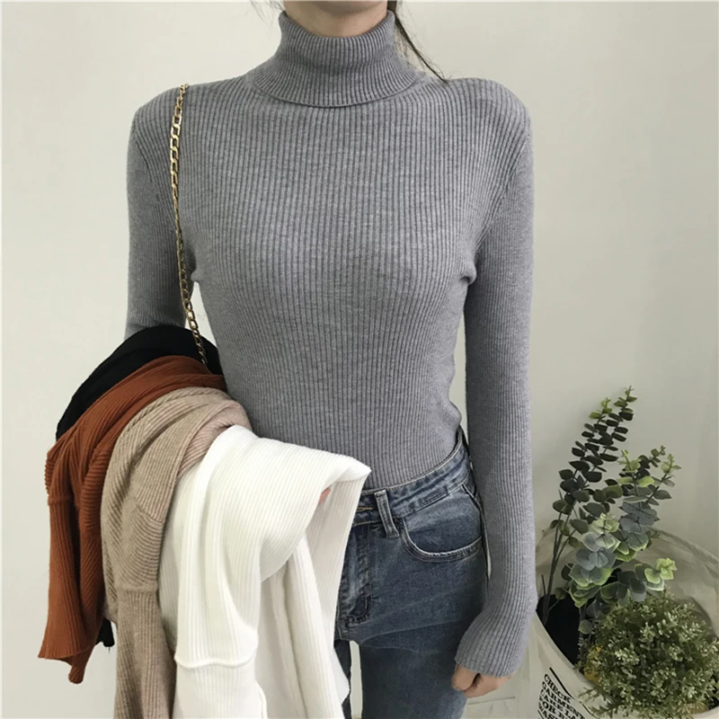 2020 Autumn Winter Thick Sweater Women Knitted Ribbed Pullover Sweater Long Sleeve Turtleneck Slim Jumper Soft Warm Pull Femme
2020 Autumn Winter Thick Sweater Women Knitted Ribbed Pullover Sweater Long Sleeve Turtleneck Slim Jumper Soft Warm Pull Femme