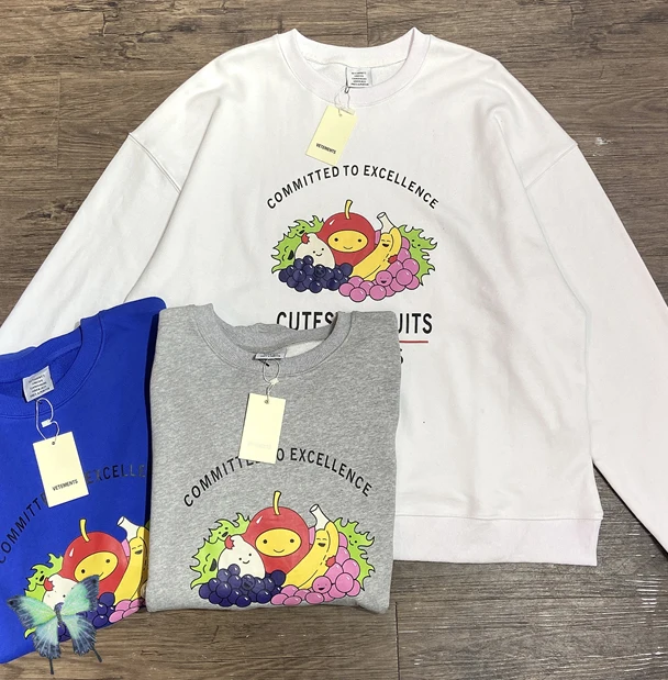 Vetements Sweatshirt Cutest of The Fruits Men Women Vetements High Quality Pullovers
Vetements Sweatshirt Cutest of The Fruits Men Women Vetements High Quality Pullovers