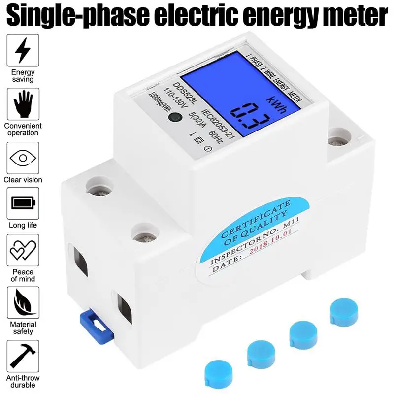 DDS528L Digital Single Phase Reset Zero Energy Meter KWh Voltage Current Power Consumption Meter Wattmeter Electricity Meter
DDS528L Digital Single Phase Reset Zero Energy Meter KWh Voltage Current Power Consumption Meter Wattmeter Electricity Meter