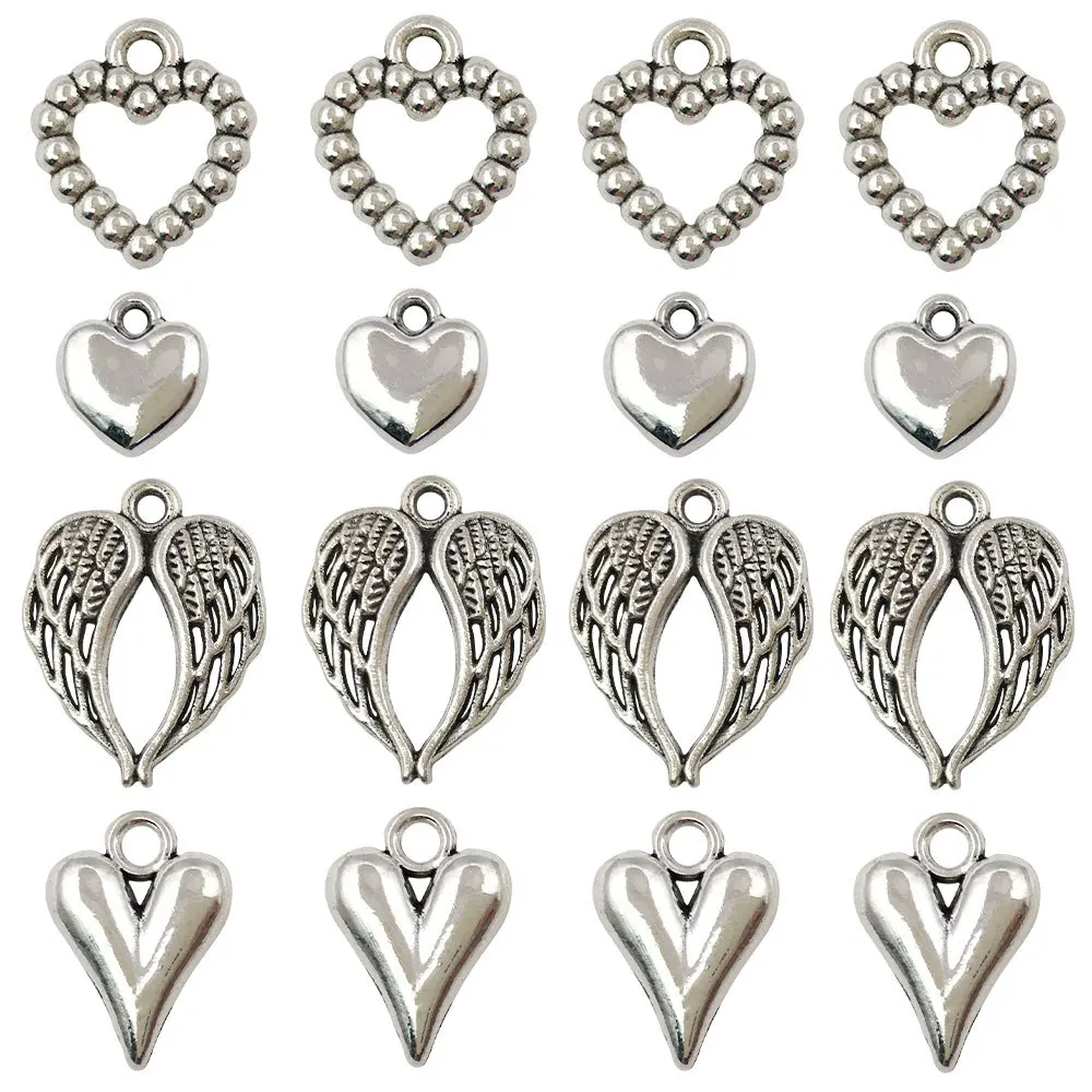 30pcs/lot Charms Lovely Sweet Heart Antique Silver Color Mixed Pendants DIY Crafts Making Findings Handmade Tibetan Jewelry
30pcs/lot Charms Lovely Sweet Heart Antique Silver Color Mixed Pendants DIY Crafts Making Findings Handmade Tibetan Jewelry