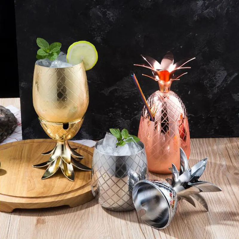 Creative Pineapple Shape Stainless Steel Cocktail Water Mug Cups Home Bar Decoration 550ML Coffee Milk Moscow Mule Mugs
Creative Pineapple Shape Stainless Steel Cocktail Water Mug Cups Home Bar Decoration 550ML Coffee Milk Moscow Mule Mugs