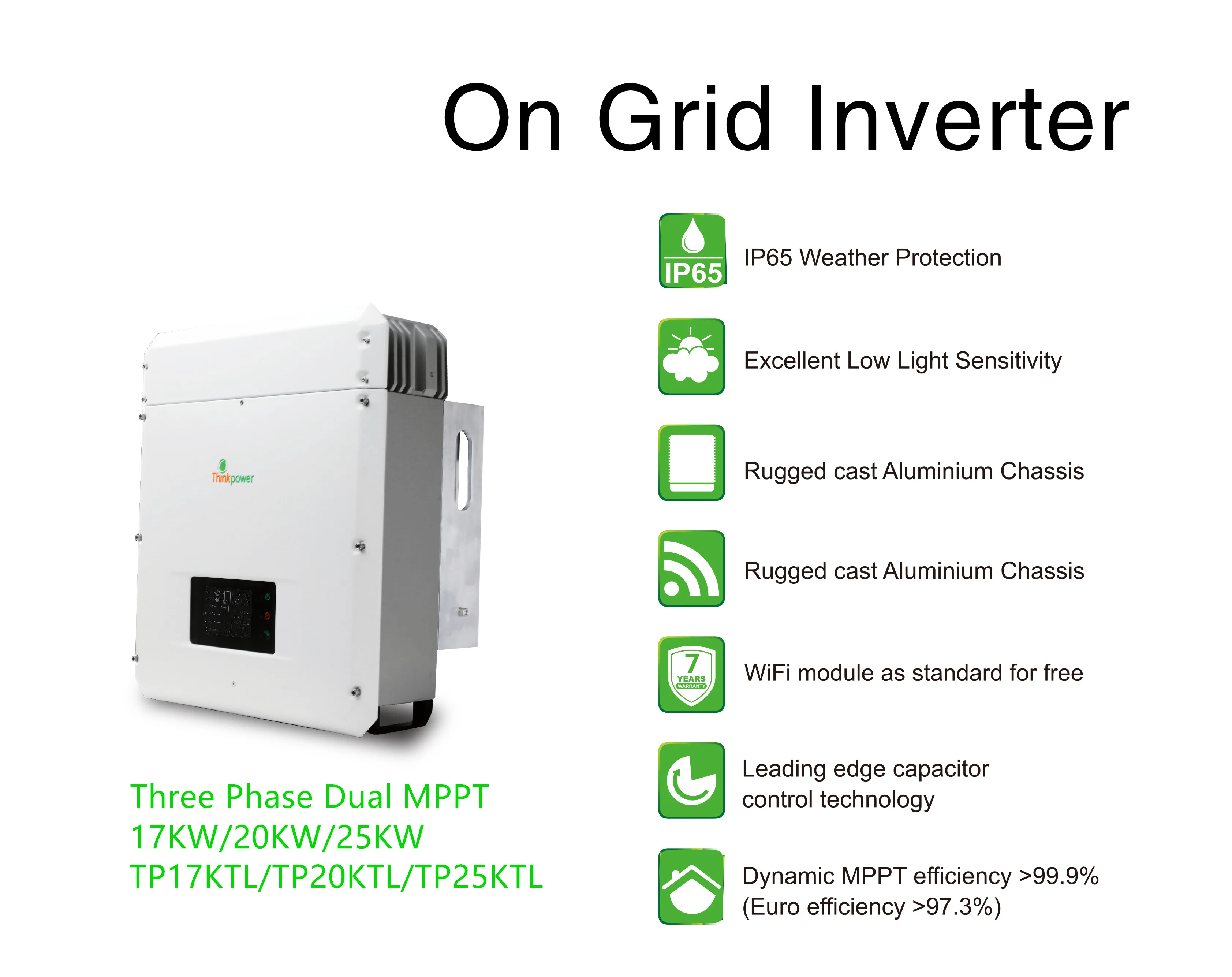 20KW solar pv on grid inverter wechselrichter with CE IEC62109 EN50549 certificationa and zero export limiter
20KW solar pv on grid inverter wechselrichter with CE IEC62109 EN50549 certificationa and zero export limiter