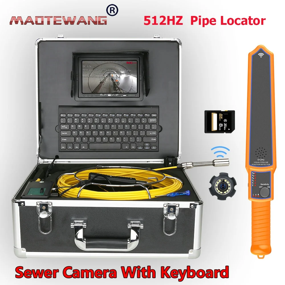 7" Monitor 512HZ Pipe Locator 20M Sewer Pipe Inspection Video Camera with keyboard 22mm DVR IP68 Pipeline Industrial Endoscope
7" Monitor 512HZ Pipe Locator 20M Sewer Pipe Inspection Video Camera with keyboard 22mm DVR IP68 Pipeline Industrial Endoscope