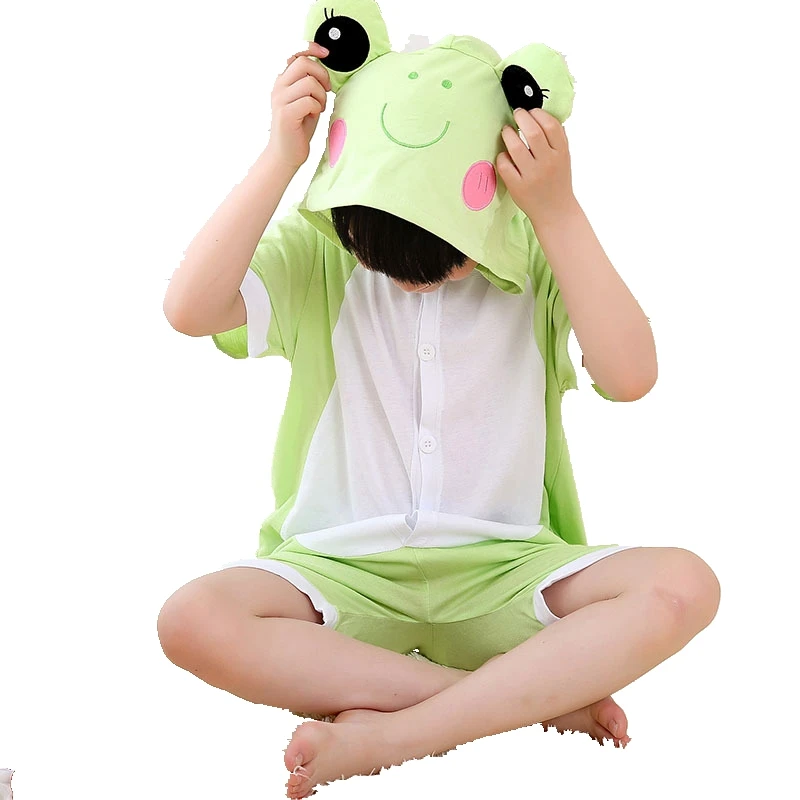 Children Kids Short Sleeve Animal Costume Cosplay Frog Summer Anime Hooded Onesie Cartoon Jumpsuit for Boy Girl Cotton Pajama
Children Kids Short Sleeve Animal Costume Cosplay Frog Summer Anime Hooded Onesie Cartoon Jumpsuit for Boy Girl Cotton Pajama