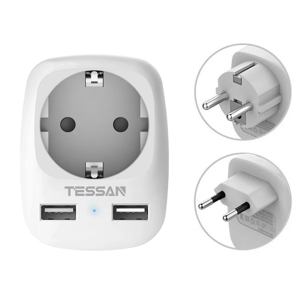 Europe Power Adapter with Type-C Type E/F EU Plug and 2 USB 5V/2.4A Protable Power Strip Socket for Travel/Home PowerPlug Outlet
Europe Power Adapter with Type-C Type E/F EU Plug and 2 USB 5V/2.4A Protable Power Strip Socket for Travel/Home PowerPlug Outlet
