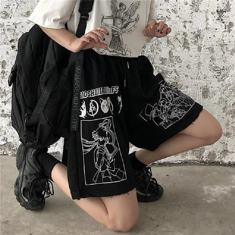 Summer Couples Pants Cartoon Comic Sailor Letters Print High Waist Shorts 2021 Casual Elastic Waist Straight Shorts Streetwear
Summer Couples Pants Cartoon Comic Sailor Letters Print High Waist Shorts 2021 Casual Elastic Waist Straight Shorts Streetwear