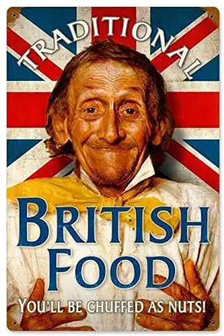 Tin Signs Retro British Food Metal Sign 8 x 12 Inch Poster Plate for Pub Restaurants Shop Man Cave Home Wall Decor
Tin Signs Retro British Food Metal Sign 8 x 12 Inch Poster Plate for Pub Restaurants Shop Man Cave Home Wall Decor
