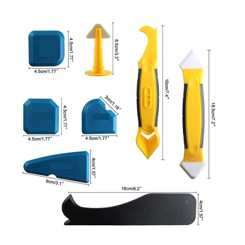 8Pcs Multifunctional Silicone Tool Scraper Set Silicone Joint Smoothing Scraper Remover Tool Kitchen Bathroom Tool
8Pcs Multifunctional Silicone Tool Scraper Set Silicone Joint Smoothing Scraper Remover Tool Kitchen Bathroom Tool