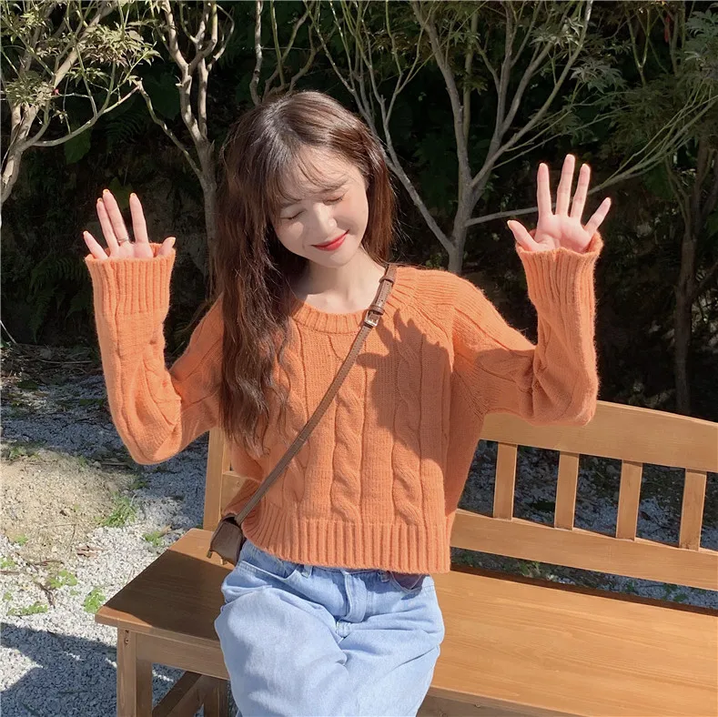 Preppy Style Knitted Spring Autumn Fashion Brand Fall 2021 Women Clothing Crop Top Sweaters O-neck Loose Pullovers New 2021
Preppy Style Knitted Spring Autumn Fashion Brand Fall 2021 Women Clothing Crop Top Sweaters O-neck Loose Pullovers New 2021