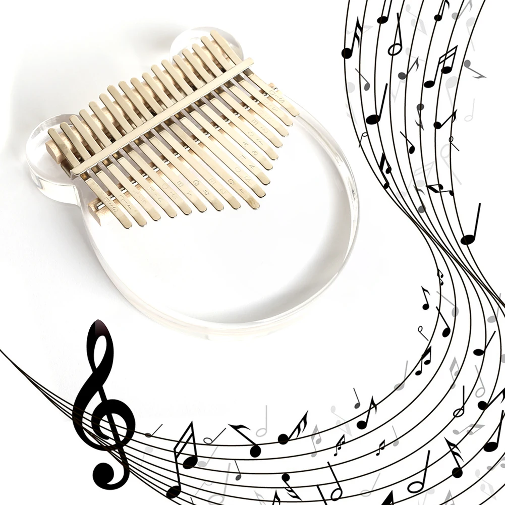 17 Keys Kalimba Transparent Bear Acrylic Thumb Finger Piano African Sanza Mbira with Tuning Hammer Box Sticker for Beginner
17 Keys Kalimba Transparent Bear Acrylic Thumb Finger Piano African Sanza Mbira with Tuning Hammer Box Sticker for Beginner