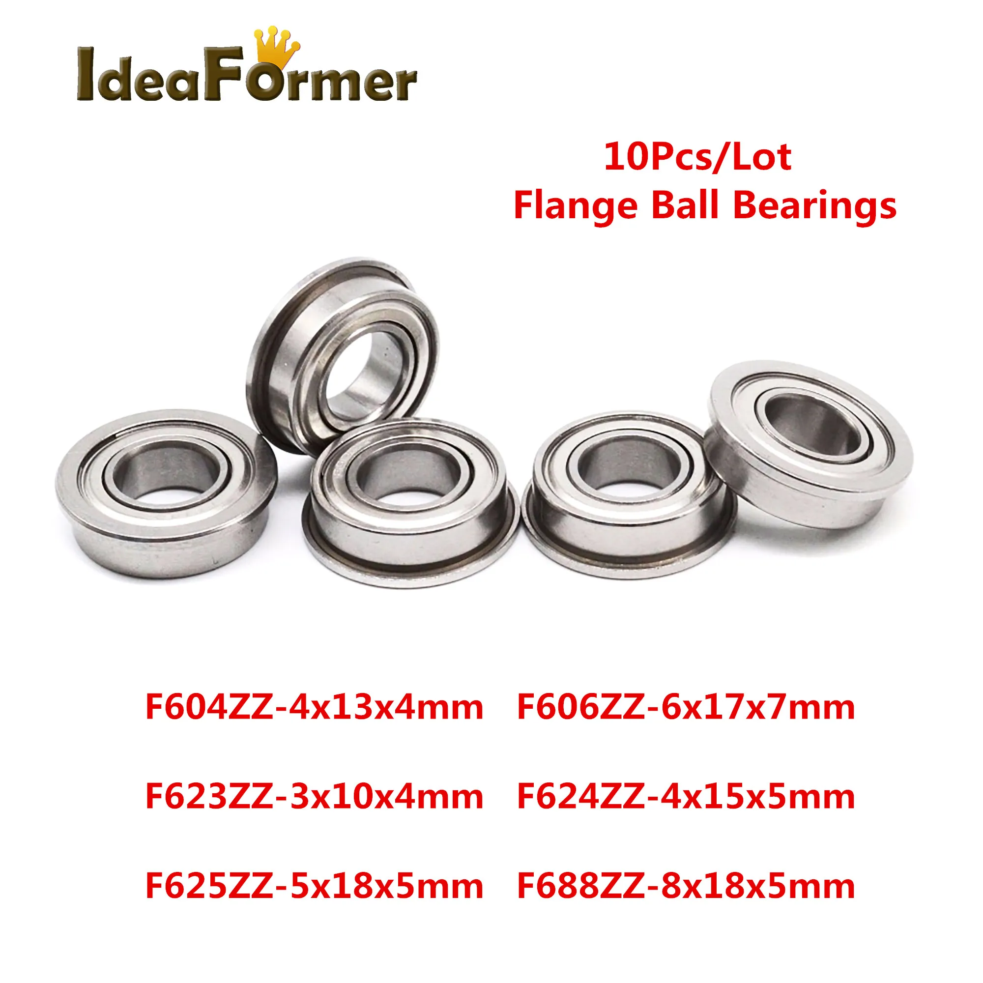 10Pcs Flange Ball Bearing F604ZZ F623ZZ F624ZZ F625ZZ F606ZZ F688ZZ For CNC 3D Printer Thin Wall Deep Groove Radial Ball Bearing
10Pcs Flange Ball Bearing F604ZZ F623ZZ F624ZZ F625ZZ F606ZZ F688ZZ For CNC 3D Printer Thin Wall Deep Groove Radial Ball Bearing