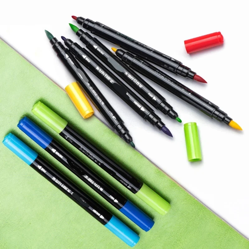 24 Colors Fine&Brush Tips Watercolor Pen Set Student Drawing Art Marker School Office Supplies Great for Coloring Books
24 Colors Fine&Brush Tips Watercolor Pen Set Student Drawing Art Marker School Office Supplies Great for Coloring Books