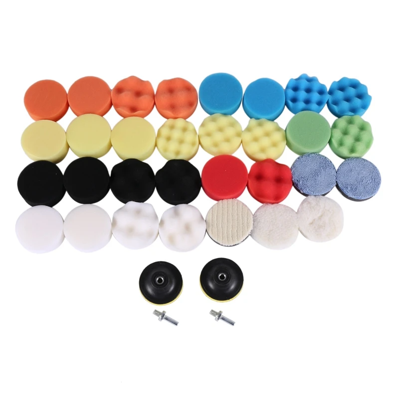 35 Pieces Car Polishing Pad Kit 80mm Buffing Pads Foam Polish Pads Polisher Attachment for Drill
35 Pieces Car Polishing Pad Kit 80mm Buffing Pads Foam Polish Pads Polisher Attachment for Drill