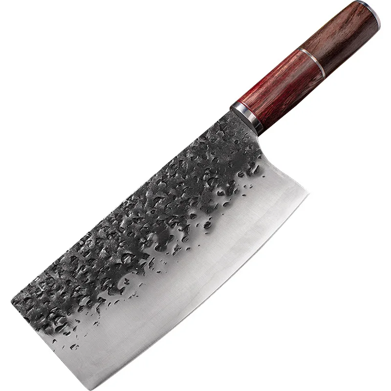 

Кованый нож из высокоуглеродистой стали 9Cr18, традиционный китайский кухонный нож для резки мяса, овощей, прочные острые инструменты