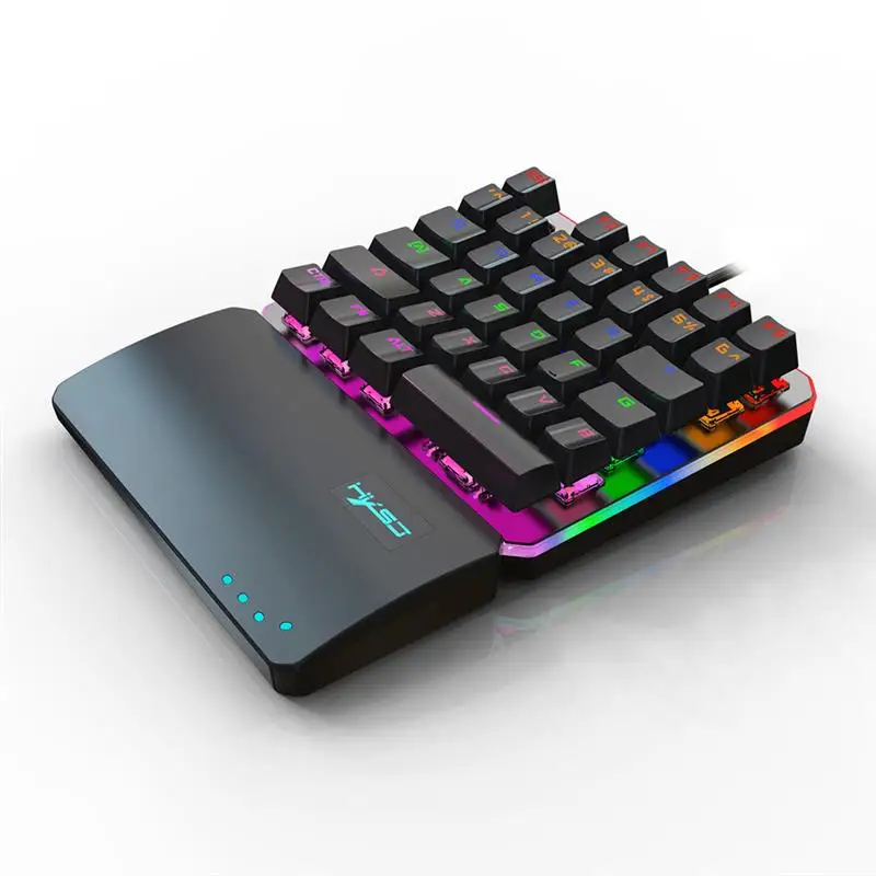 V200 Replacement for PUBG LOL Gamer Keyboard 8 Backlit Mode Green Axis 35Keys Mechanical Keyboards Mini USB Wired Keypad
V200 Replacement for PUBG LOL Gamer Keyboard 8 Backlit Mode Green Axis 35Keys Mechanical Keyboards Mini USB Wired Keypad