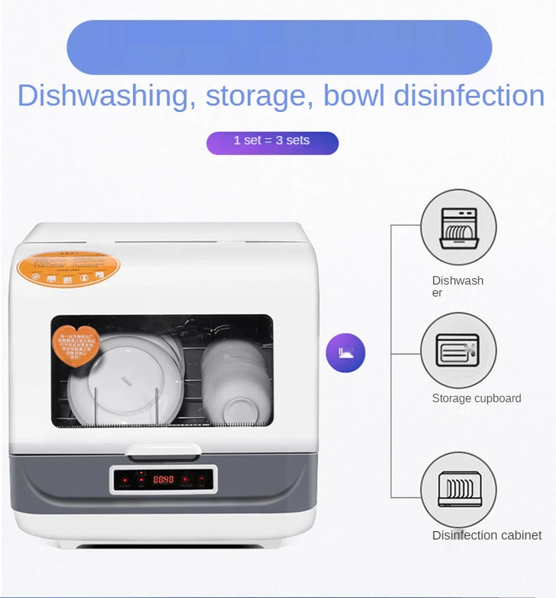 Dishwasher 3 in1 Automatic Freestanding Countertop water heating air dry ,6 sets tableware no preparation, PSE approved
Dishwasher 3 in1 Automatic Freestanding Countertop water heating air dry ,6 sets tableware no preparation, PSE approved