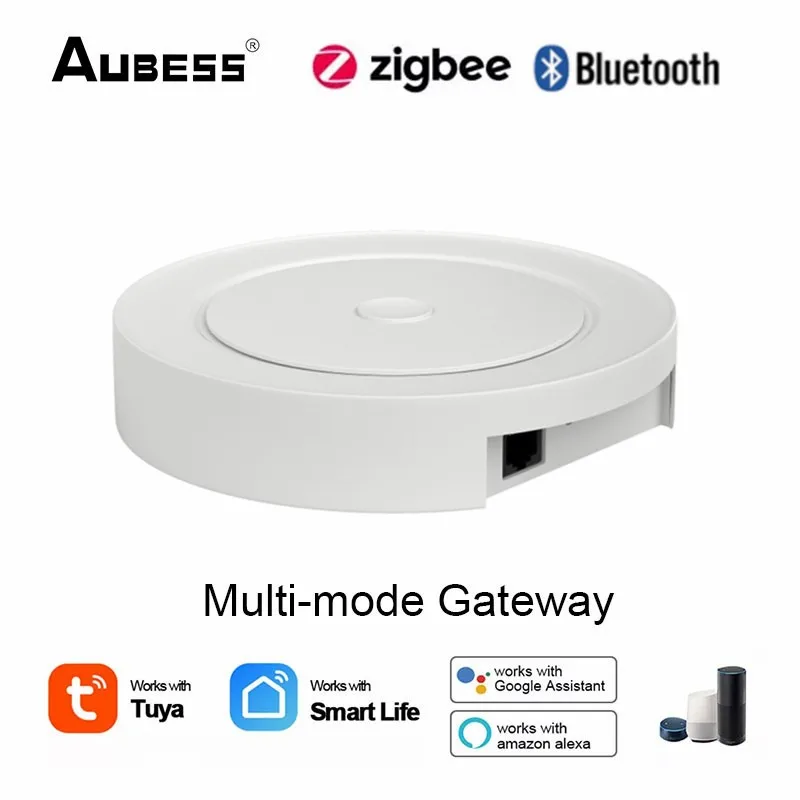 Умный многорежимный шлюз Aubess Tuya ZigBee, хаб для умного дома, мост, Wi-Fi/Bluetooth/Zigbee, работает с Alexa Google Home
Умный многорежимный шлюз Aubess Tuya ZigBee, хаб для умного дома, мост, Wi-Fi/Bluetooth/Zigbee, работает с Alexa Google Home